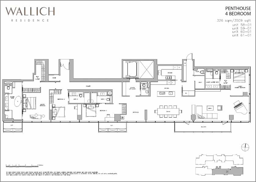 wallich residence penthouse floorplan